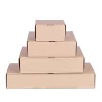 Mass customization Brown cube Kraft Packaging Paper Box With Dividers