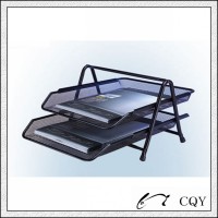 metal mesh office paper tray with 2 layer