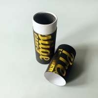 Kraft Cardboard Lip Balm Black Paper Tube Packaging