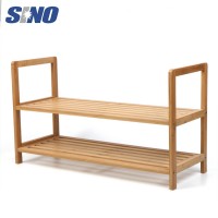 Eco-Friendly 2 Tier Bamboo Long Home Stackable Shoe Rack