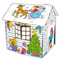 Kids children paper funny cardboard playhouse