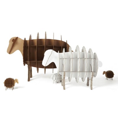 Sheep shape design cardboard rack book holders