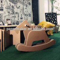 3D paper crafts rocking horse kids toys