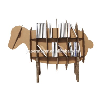 Eco-friendly cardboard special bookshelves sheep racks