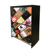 logo sticker customization shoe racks giant shoe storage for sale